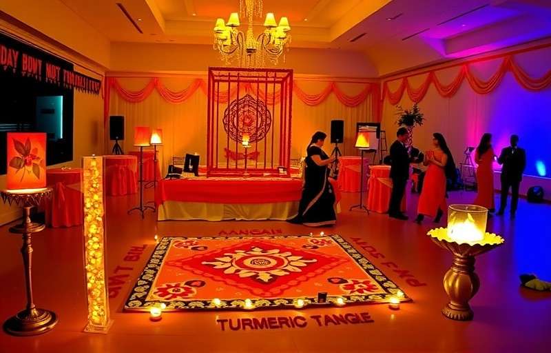 Turmeric Tangle Diwali Event Turmeric Tangle Diwali event showing rangoli designs and festival decorations
